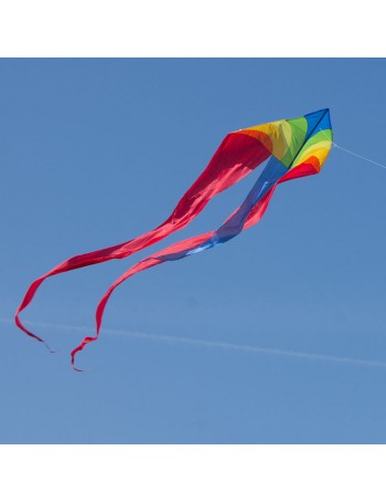 CIM Cerf-Volant Monofil Rainbow Eddy Red Enfant - Dès 3 Ans Avec Ligne 80m