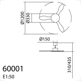 Ventilateur Plafond Riga II Ceiling Fan Ventilatore a Soffitto MDC 600018709