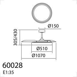 Ventilateur Plafond Capri Ceiling Fan Ventilatore Soffitto MDC 600288109