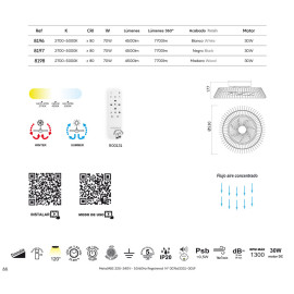 Ventilateur Himalaya Mini Ceiling Fan Bois Mantra 8198
